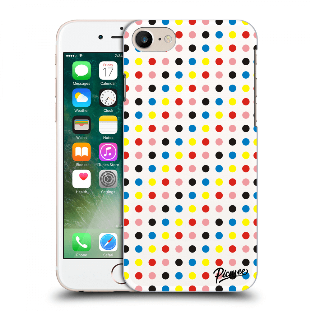 Picasee silikonový mléčný obal pro Apple iPhone 7 - Colorful dots