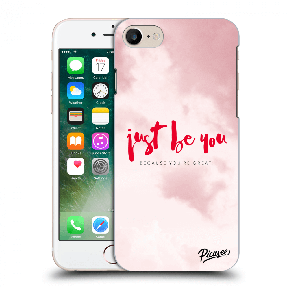 Picasee silikonový černý obal pro Apple iPhone 7 - Just be you