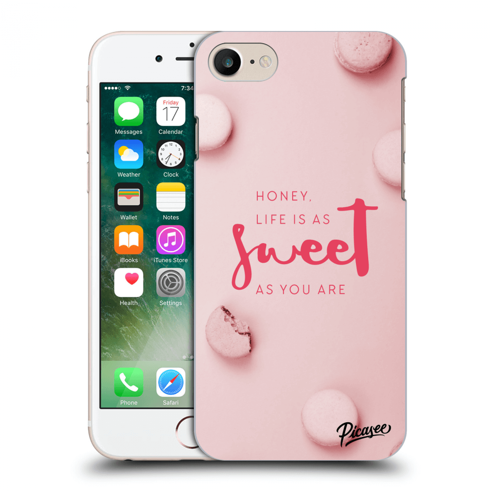 Picasee silikonový průhledný obal pro Apple iPhone 7 - Life is as sweet as you are