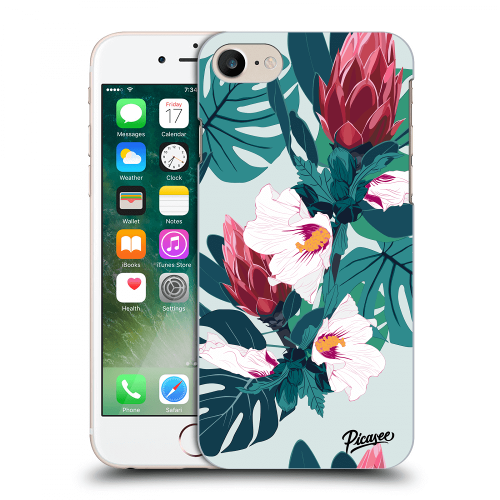 Picasee silikonový černý obal pro Apple iPhone 7 - Rhododendron