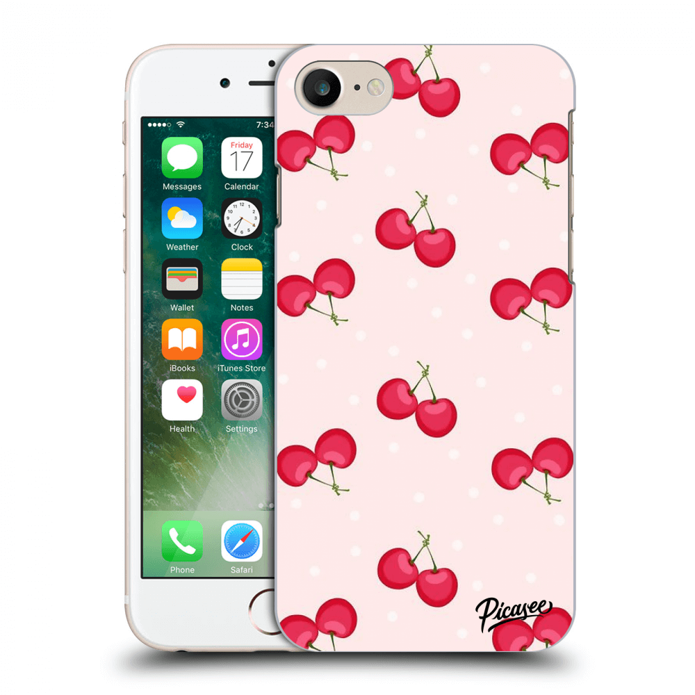 Picasee silikonový černý obal pro Apple iPhone 7 - Cherries