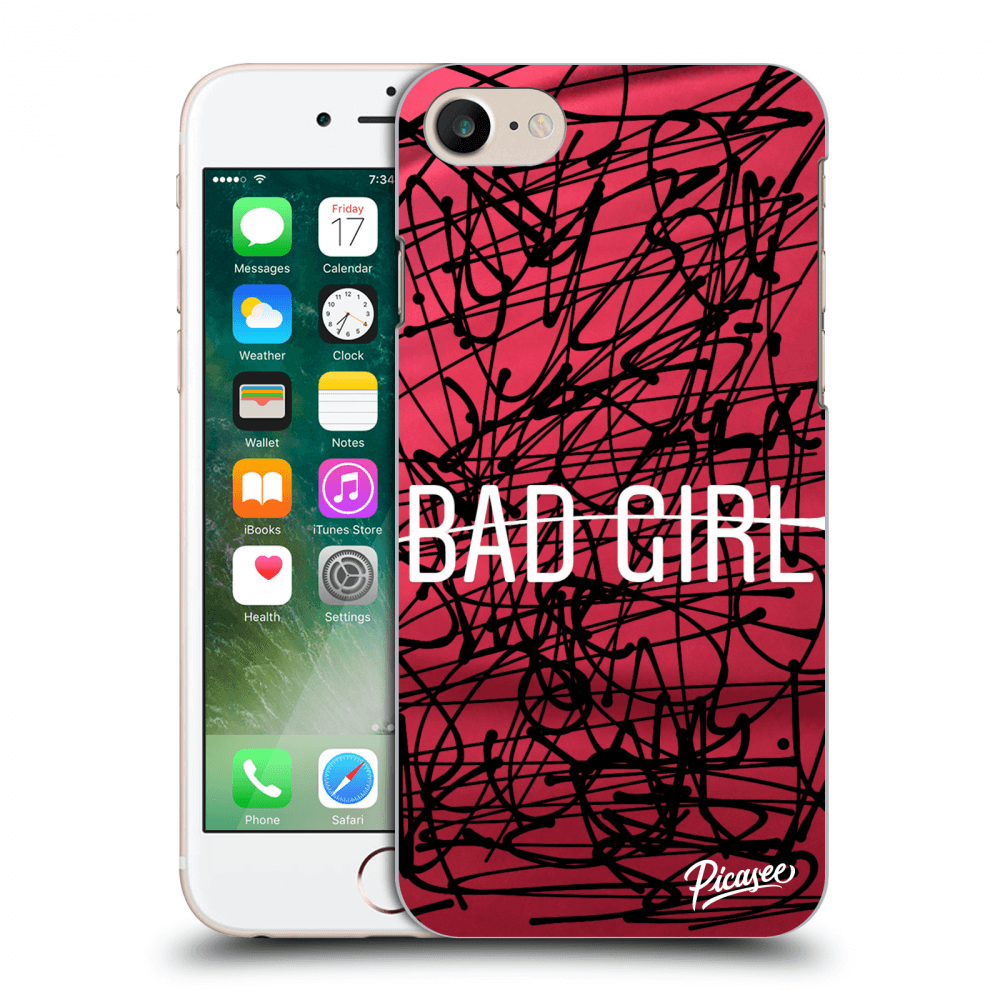 Picasee silikonový průhledný obal pro Apple iPhone 7 - Bad girl