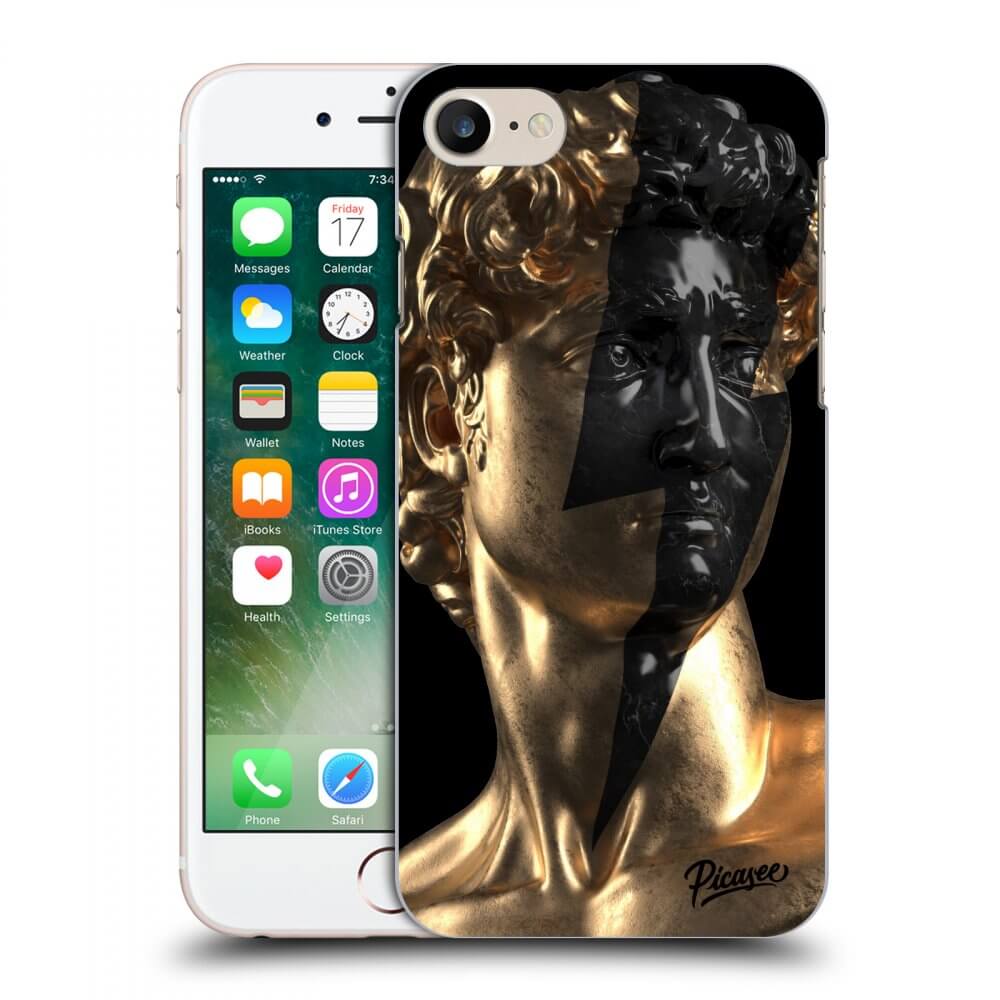 Silikonový černý Obal Pro Apple IPhone 7 - Wildfire - Gold