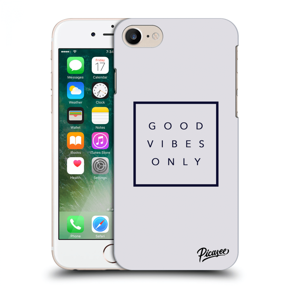 Picasee silikonový průhledný obal pro Apple iPhone 7 - Good vibes only