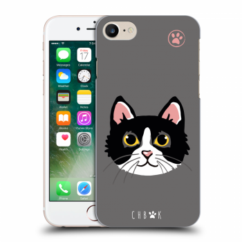 Picasee silikonový průhledný obal pro Apple iPhone 7 - Chybí mí kočky - Šedá