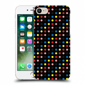 Picasee silikonový černý obal pro Apple iPhone 7 - Colorful dots