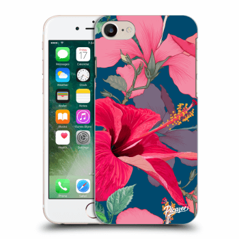 Picasee silikonový průhledný obal pro Apple iPhone 7 - Hibiscus