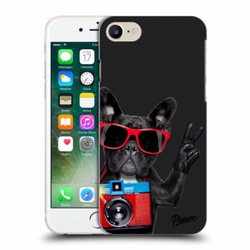 Picasee silikonový černý obal pro Apple iPhone 7 - French Bulldog