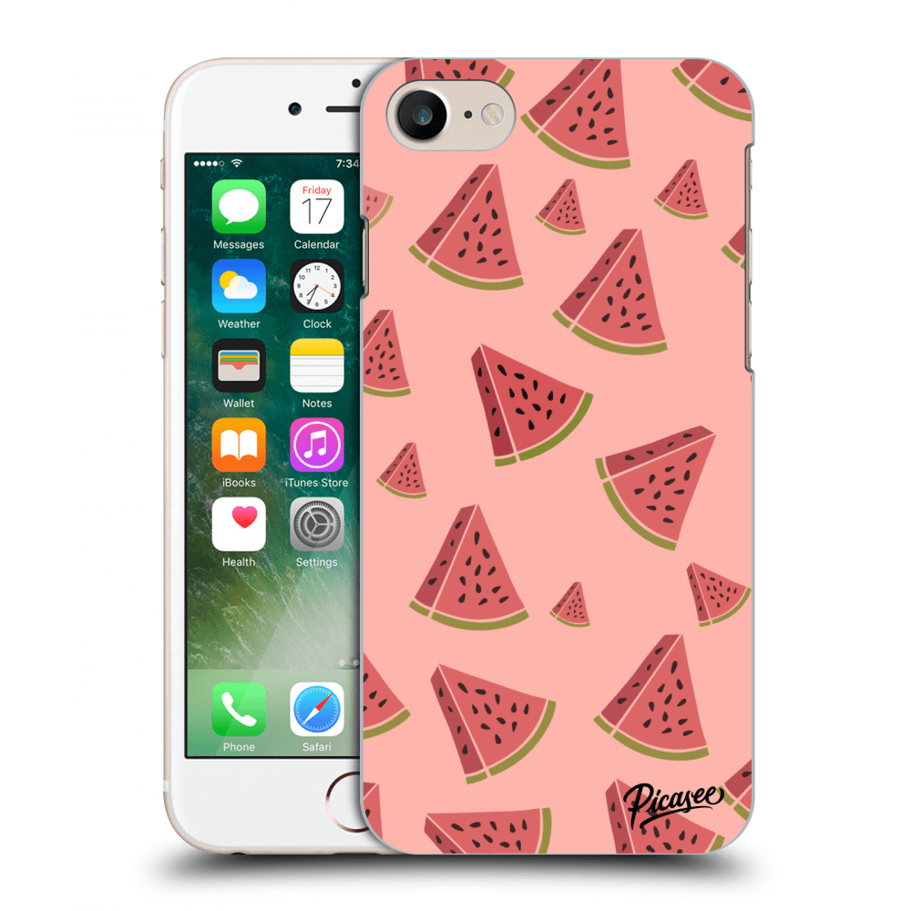 Picasee silikonový průhledný obal pro Apple iPhone 7 - Watermelon