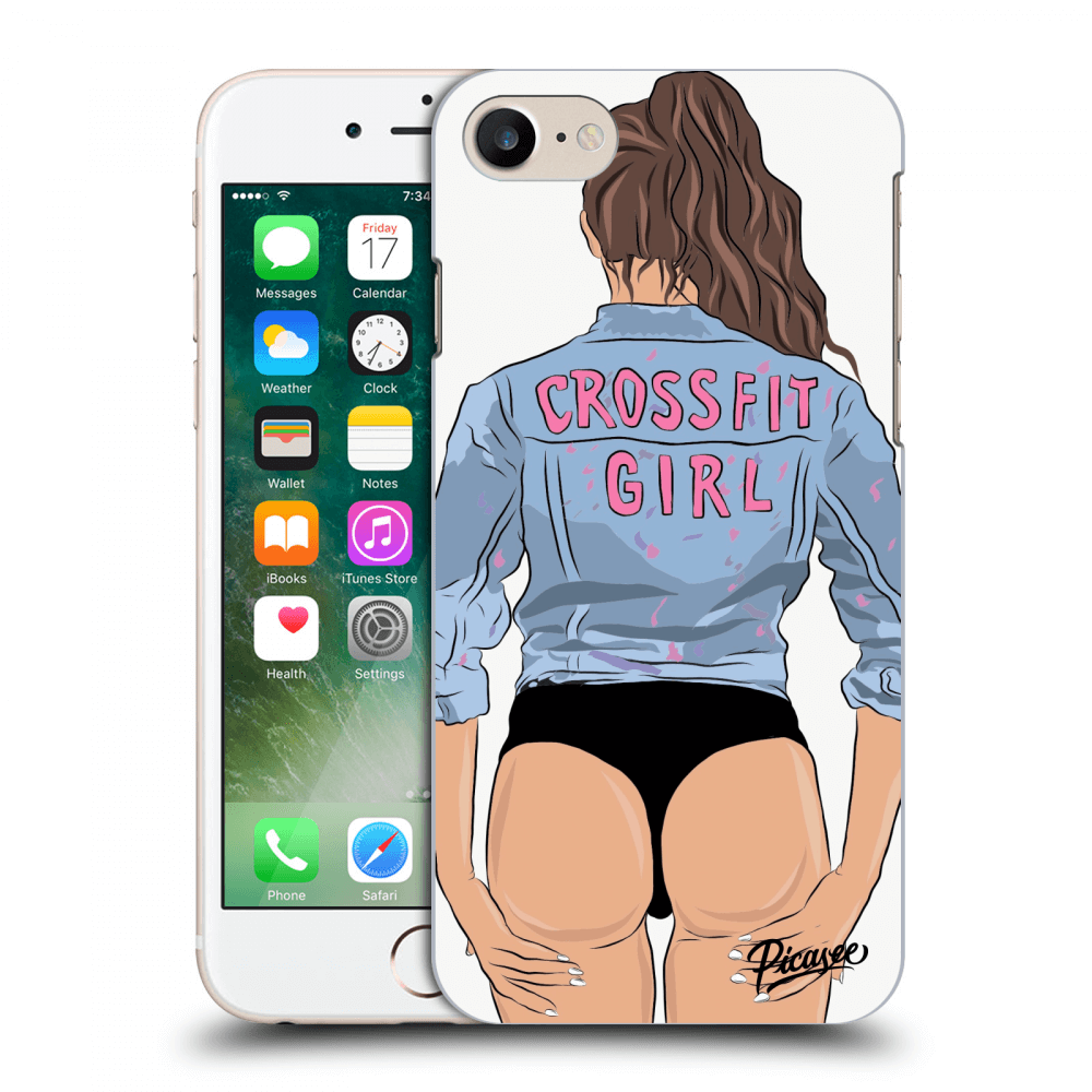 Picasee silikonový průhledný obal pro Apple iPhone 7 - Crossfit girl - nickynellow