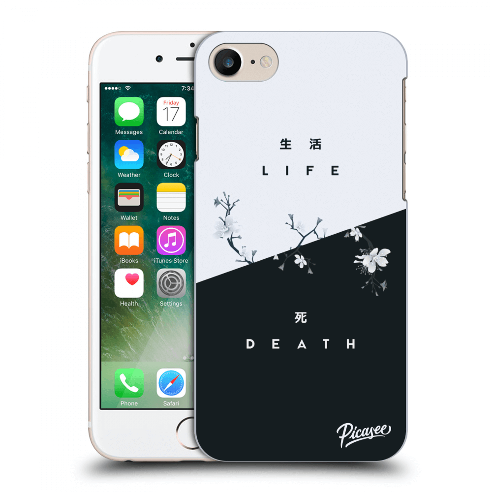 Picasee silikonový průhledný obal pro Apple iPhone 7 - Life - Death