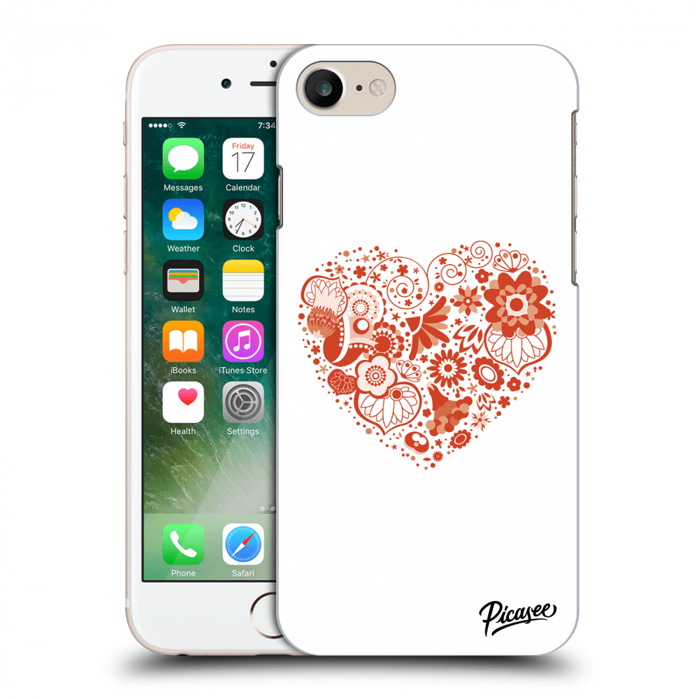 Picasee silikonový mléčný obal pro Apple iPhone 7 - Big heart