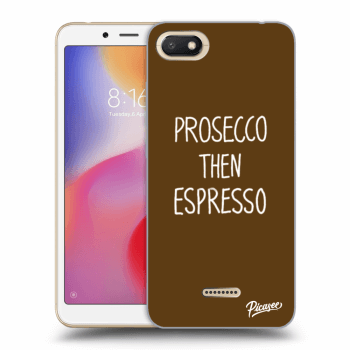 Picasee silikonový černý obal pro Xiaomi Redmi 6A - Prosecco then espresso