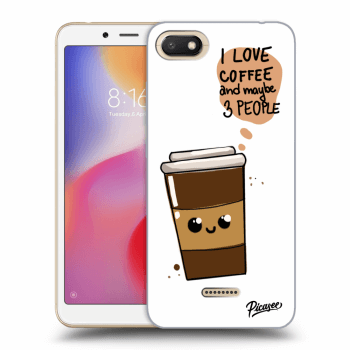 Picasee silikonový průhledný obal pro Xiaomi Redmi 6A - Cute coffee