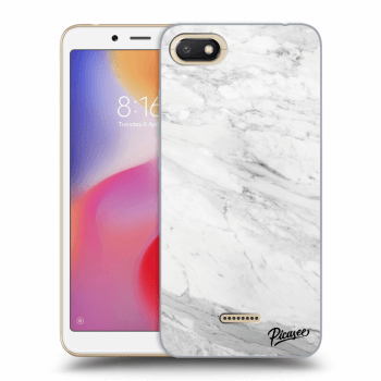 Picasee silikonový průhledný obal pro Xiaomi Redmi 6A - White marble