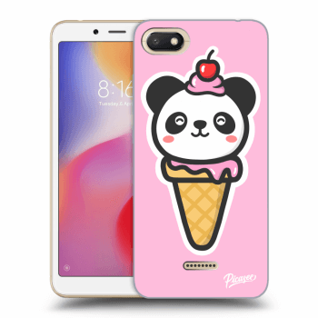 Picasee silikonový černý obal pro Xiaomi Redmi 6A - Ice Cream Panda