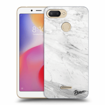 Picasee silikonový průhledný obal pro Xiaomi Redmi 6 - White marble