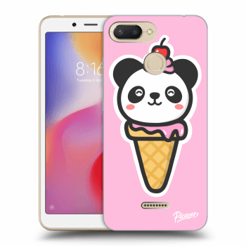 Picasee silikonový černý obal pro Xiaomi Redmi 6 - Ice Cream Panda