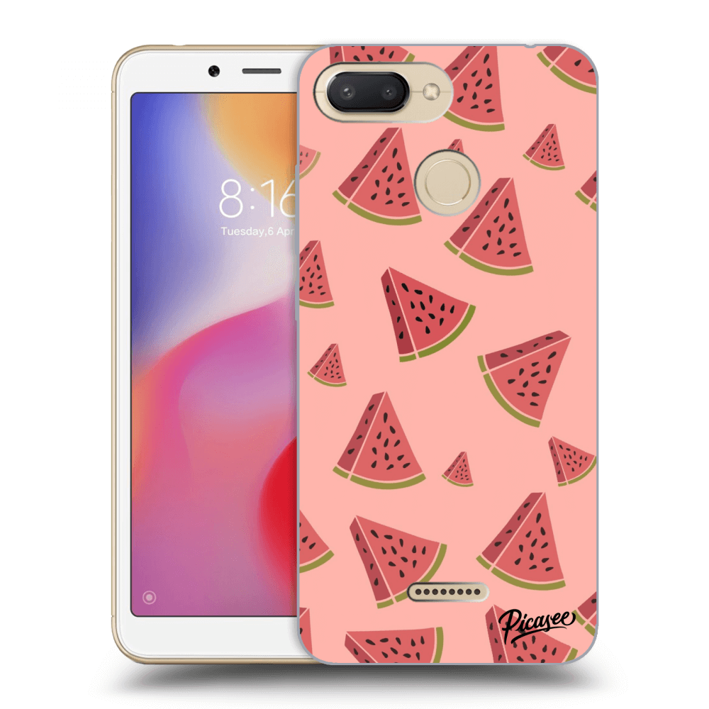 Picasee silikonový průhledný obal pro Xiaomi Redmi 6 - Watermelon