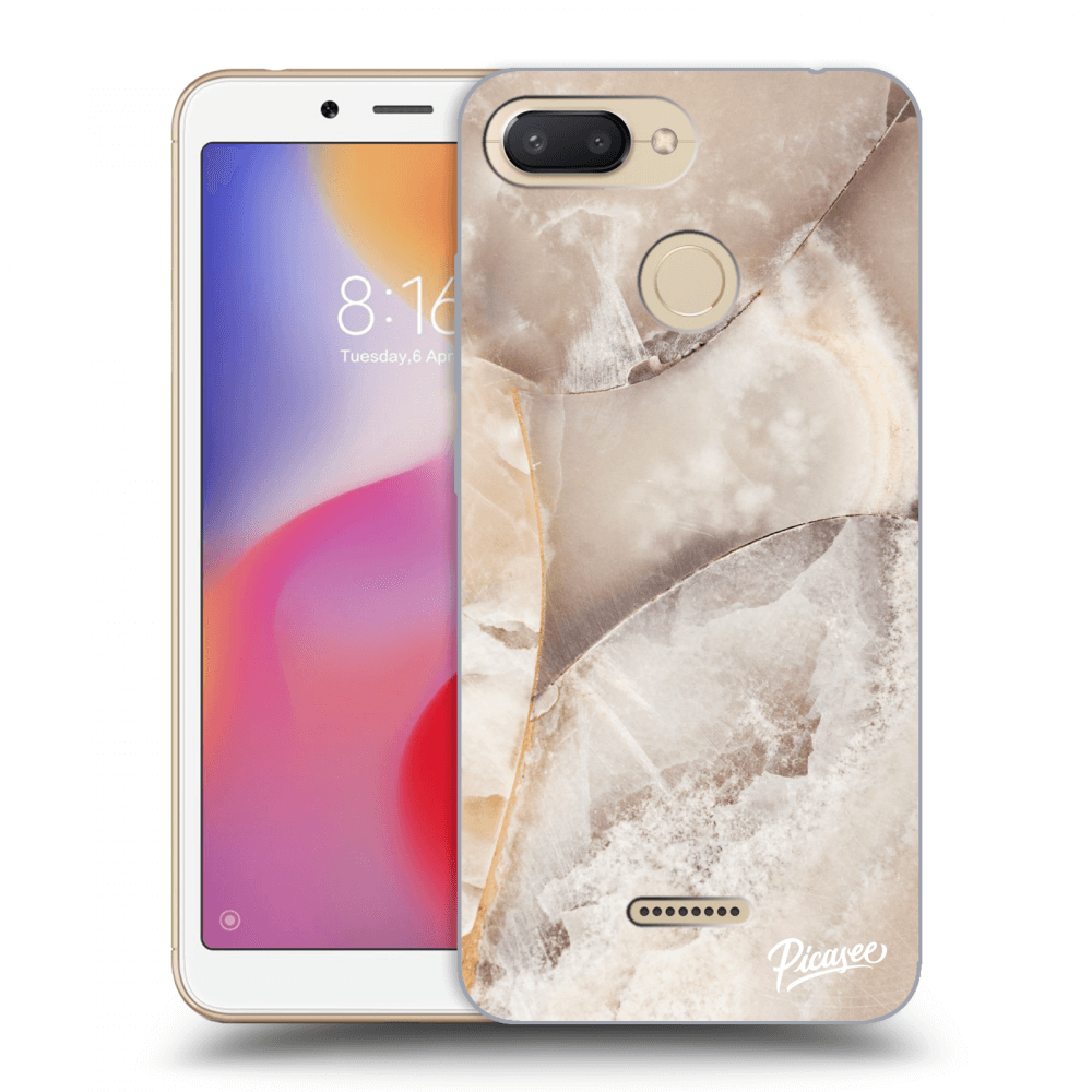Picasee silikonový průhledný obal pro Xiaomi Redmi 6 - Cream marble