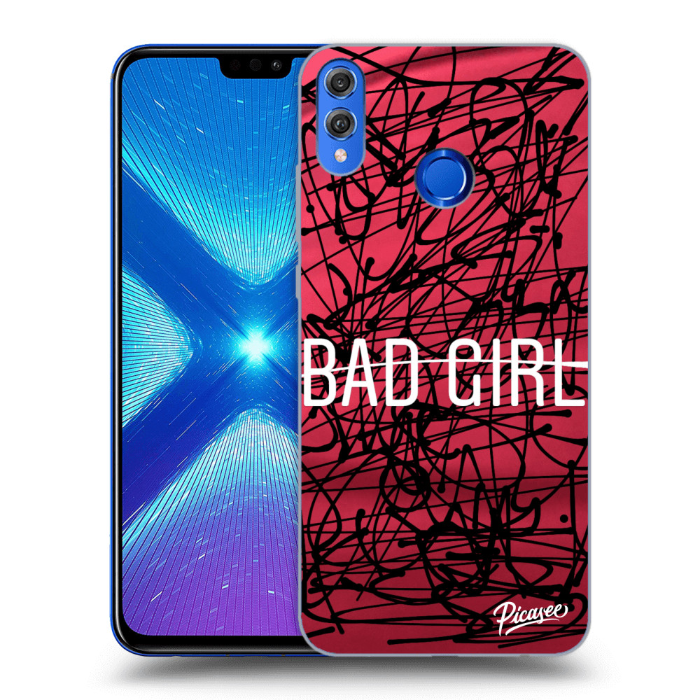 Picasee silikonový průhledný obal pro Honor 8X - Bad girl