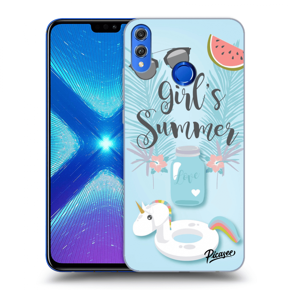 Picasee silikonový průhledný obal pro Honor 8X - Girls Summer