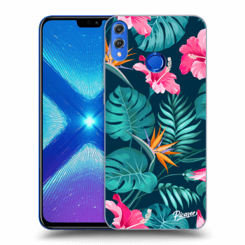 Obal pro Honor 8X - Pink Monstera