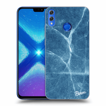 Picasee silikonový průhledný obal pro Honor 8X - Blue marble