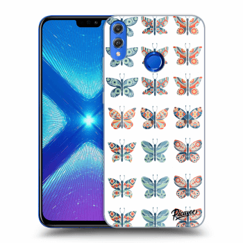 Picasee silikonový průhledný obal pro Honor 8X - Butterflies