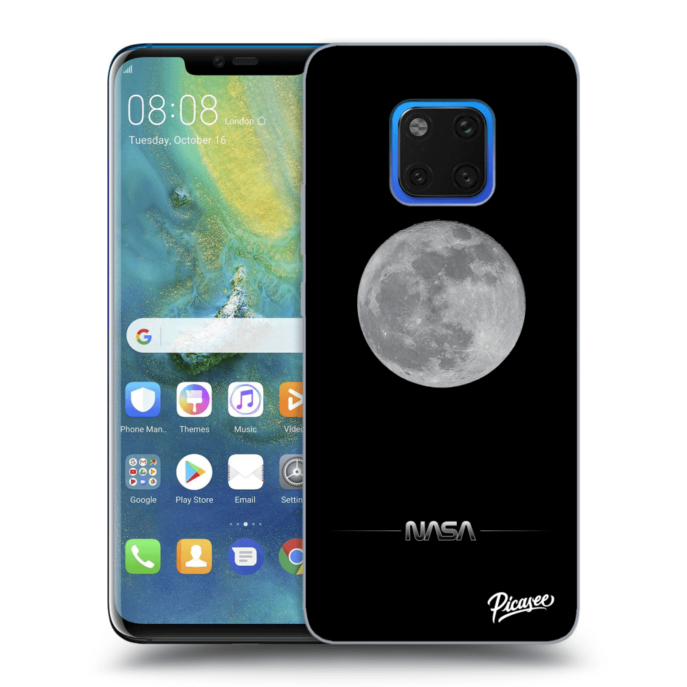 Picasee silikonový černý obal pro Huawei Mate 20 Pro - Moon Minimal