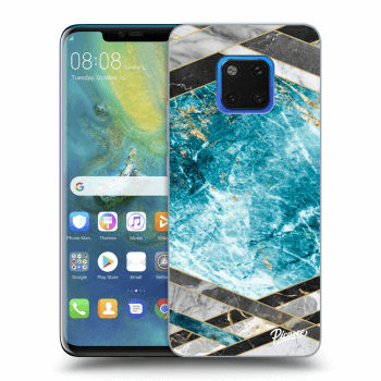 Obal pro Huawei Mate 20 Pro - Blue geometry