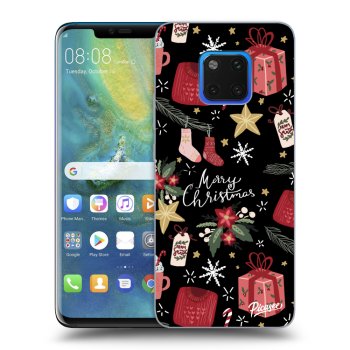 Picasee silikonový černý obal pro Huawei Mate 20 Pro - Christmas