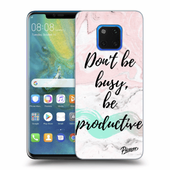 Picasee silikonový černý obal pro Huawei Mate 20 Pro - Don't be busy, be productive