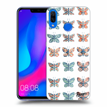 Picasee silikonový průhledný obal pro Huawei Nova 3 - Butterflies