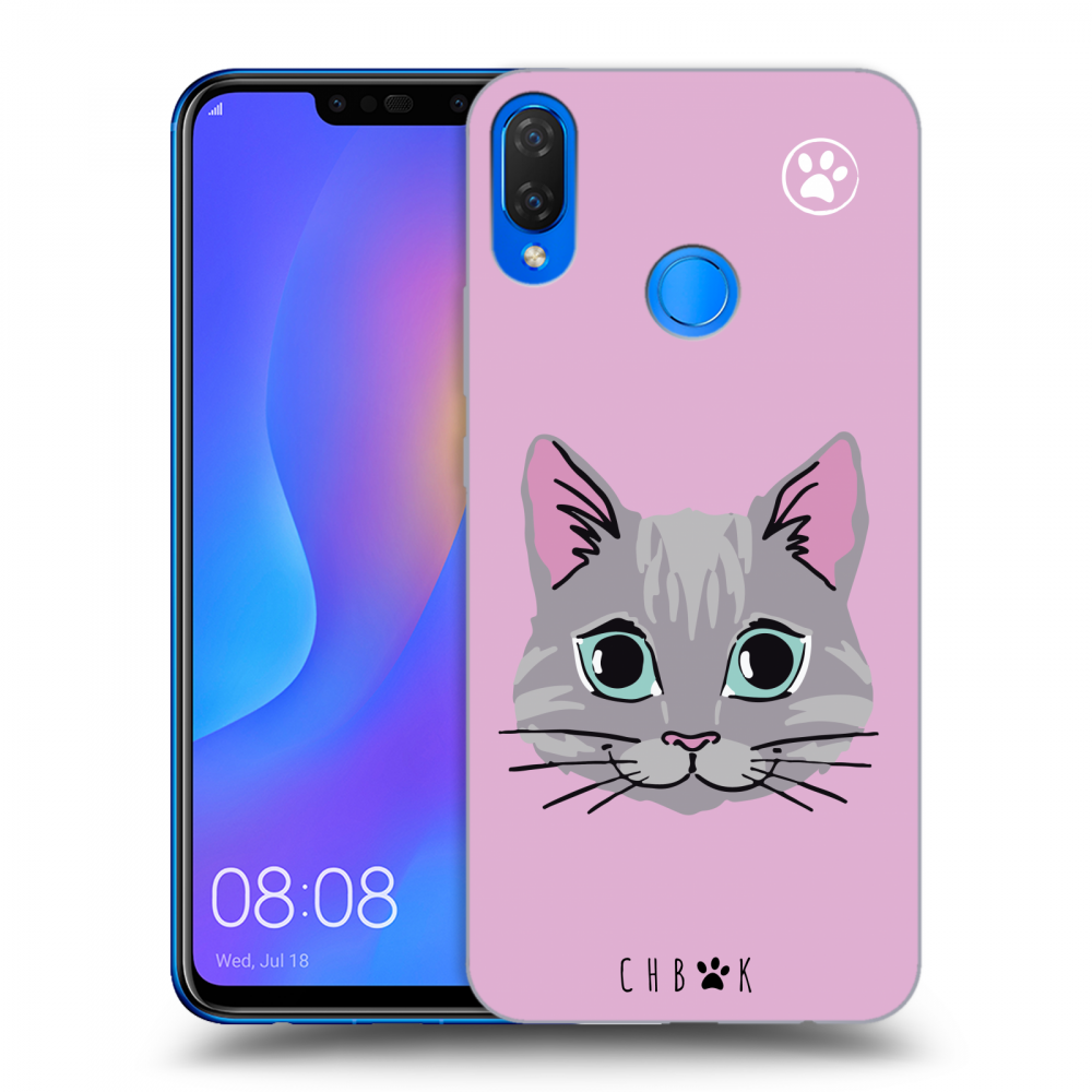 Picasee silikonový průhledný obal pro Huawei Nova 3i - Chybí mi kočky - Růžová
