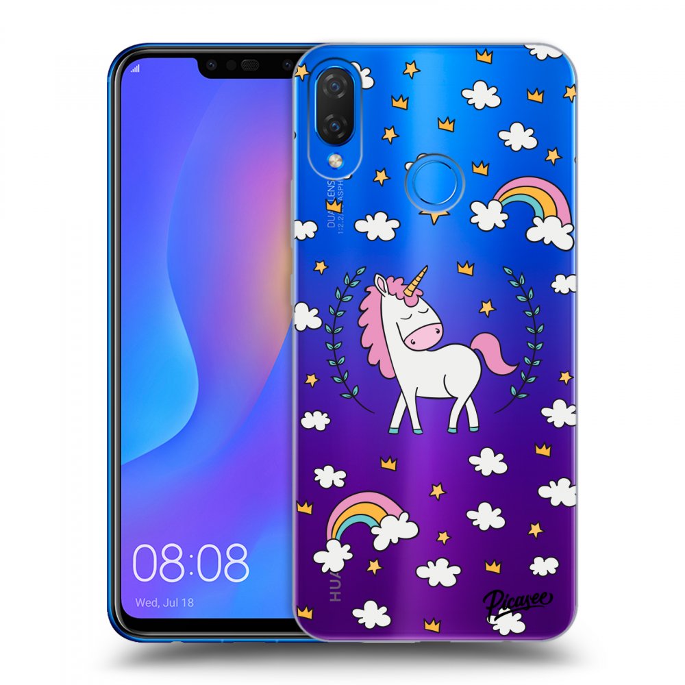 Picasee silikonový průhledný obal pro Huawei Nova 3i - Unicorn star heaven