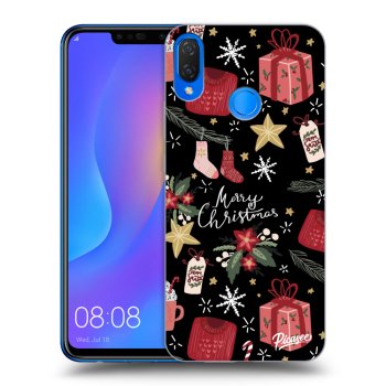 Picasee silikonový černý obal pro Huawei Nova 3i - Christmas