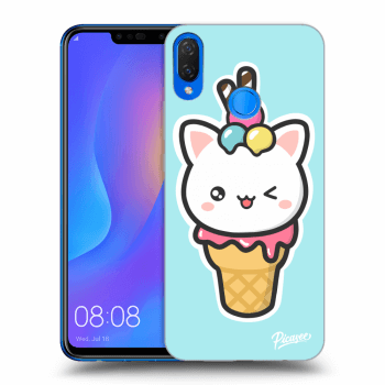 Picasee silikonový průhledný obal pro Huawei Nova 3i - Ice Cream Cat