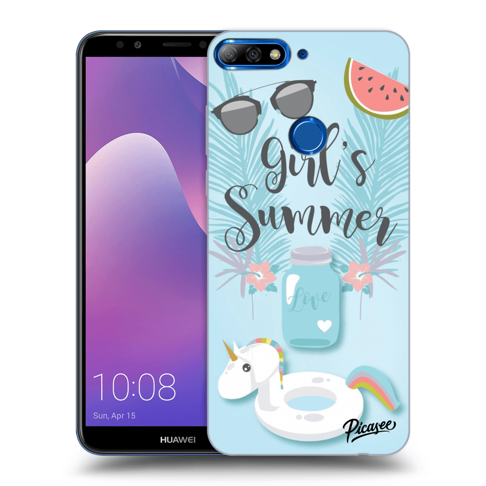 Picasee silikonový průhledný obal pro Huawei Y7 Prime (2018) - Girls Summer
