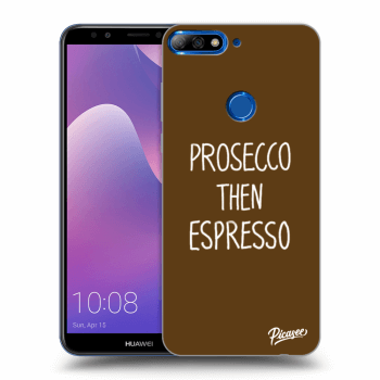 Picasee silikonový černý obal pro Huawei Y7 Prime (2018) - Prosecco then espresso