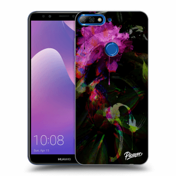 Picasee silikonový černý obal pro Huawei Y7 Prime (2018) - Peony Color