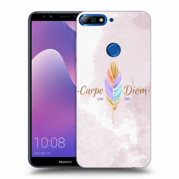 Picasee silikonový průhledný obal pro Huawei Y7 Prime (2018) - Carpe Diem