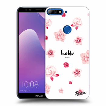 Picasee silikonový průhledný obal pro Huawei Y7 Prime (2018) - Hello there