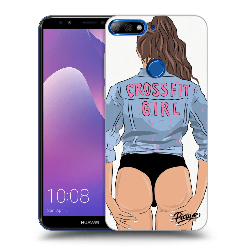 Picasee silikonový průhledný obal pro Huawei Y7 Prime (2018) - Crossfit girl - nickynellow
