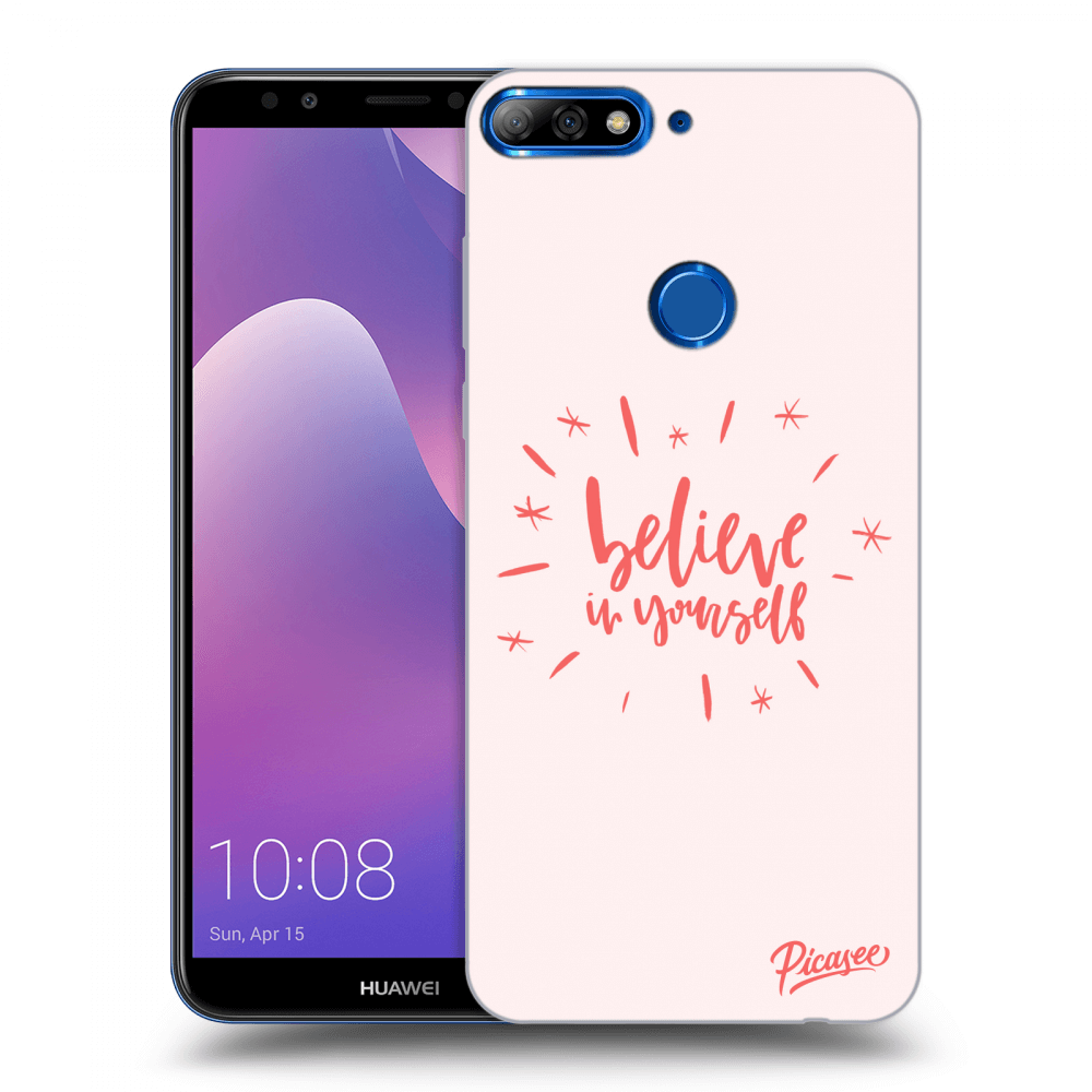 Picasee silikonový průhledný obal pro Huawei Y7 Prime (2018) - Believe in yourself