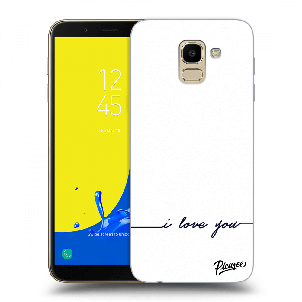 Picasee silikonový průhledný obal pro Samsung Galaxy J6 J600F - I love you