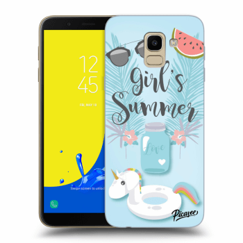 Picasee silikonový průhledný obal pro Samsung Galaxy J6 J600F - Girls Summer