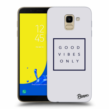 Picasee silikonový průhledný obal pro Samsung Galaxy J6 J600F - Good vibes only
