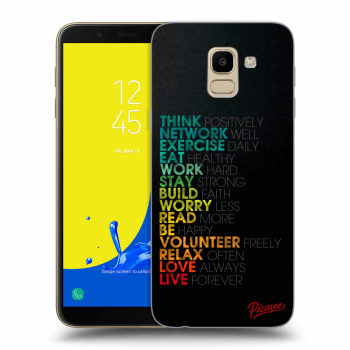 Picasee silikonový průhledný obal pro Samsung Galaxy J6 J600F - Motto life