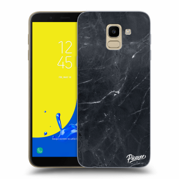 Picasee silikonový průhledný obal pro Samsung Galaxy J6 J600F - Black marble